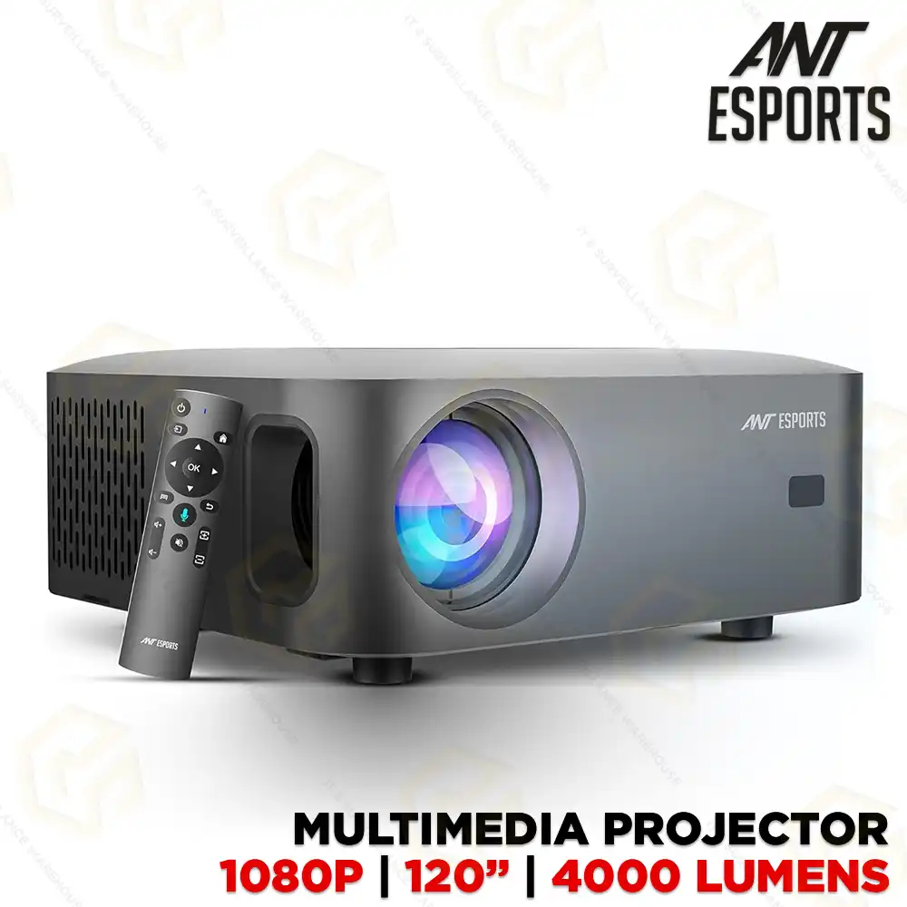 ANT ESPORTS VIEW 611 FULL HD 1080P MULTIMEDIA LED PROJECTOR | 1200 LUMENS
