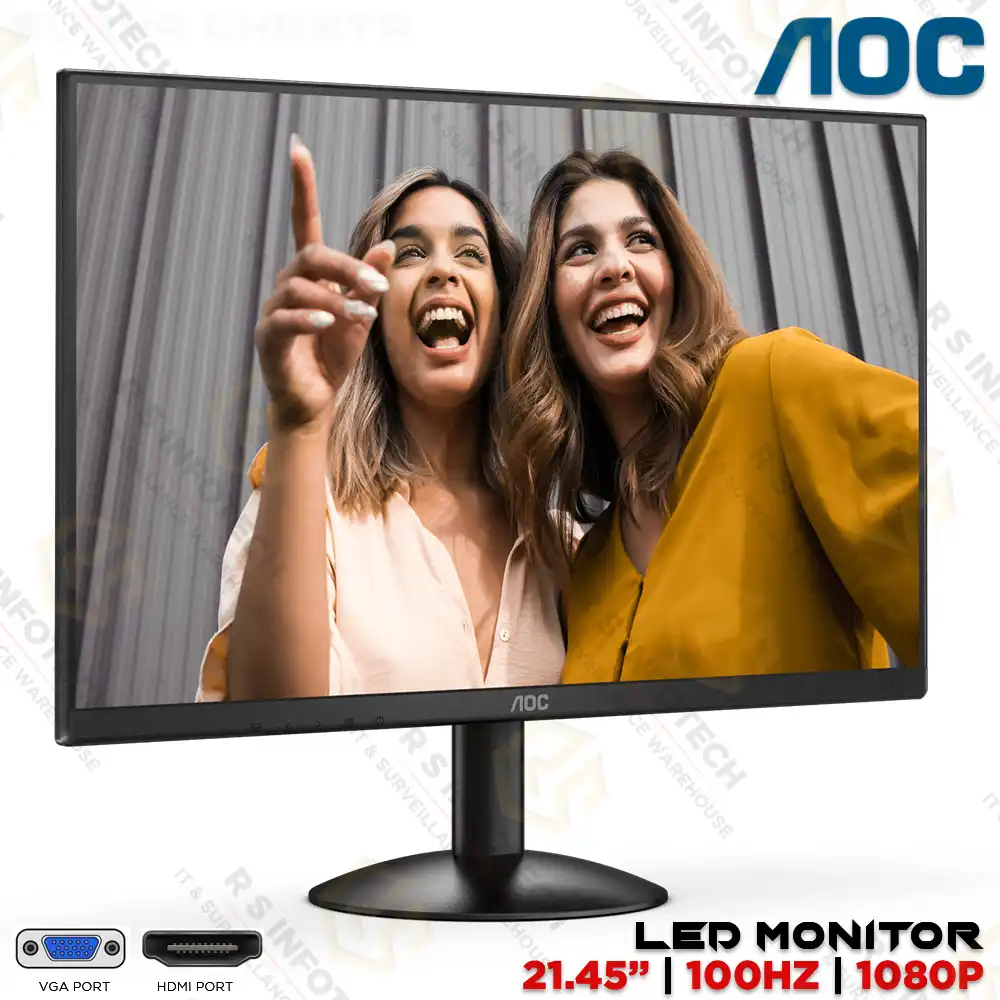 AOC 22B30HM2 21.5" FHD MONITOR |  VA PANEL | 100HZ REFRESH RATE | VESA MOUNT  (3 YEAR)