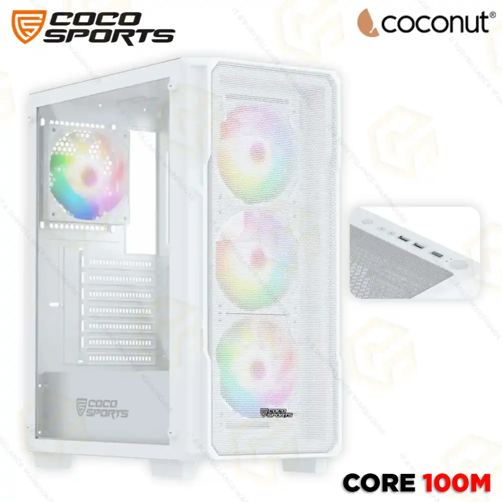 COCOSPORTS GAMING CABINET CORE 100M | FROST WHITE