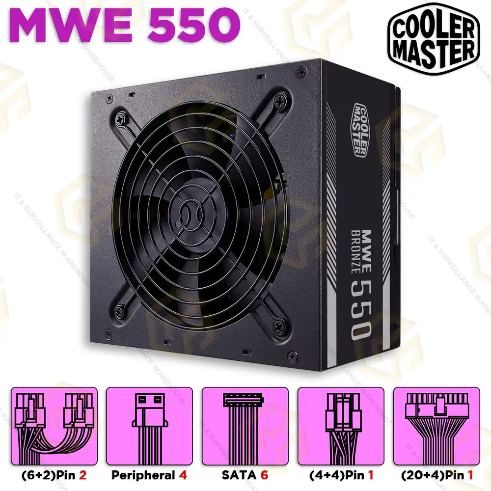COOLERMASTER MWE 5501 V2 | 550 WATT 80 PLUS BRONZE PSU (5YEAR)