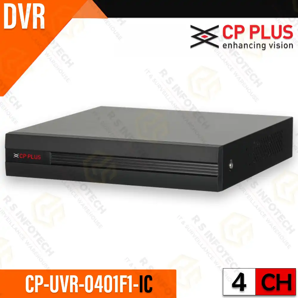 CP PLUS CP-UVR-0401F1-IC 4CH DVR | 5MP LIVE & 2MP REC.