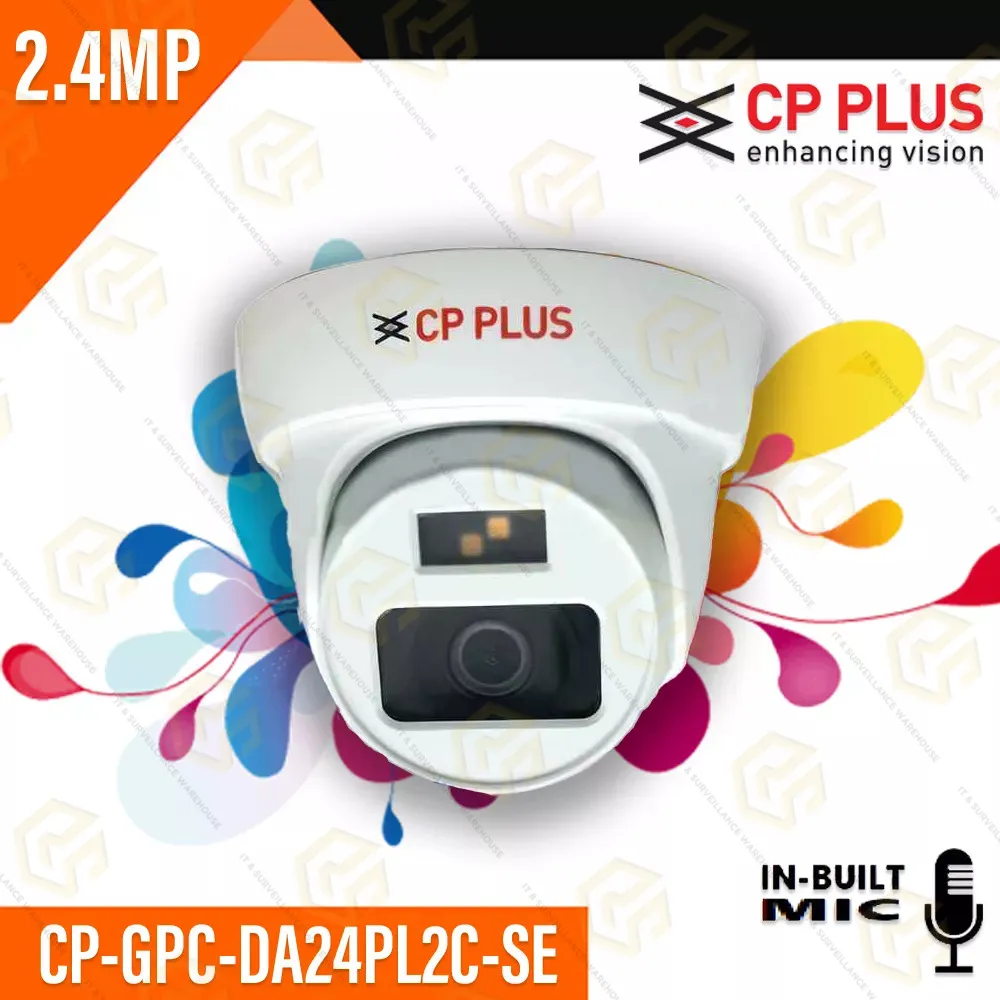 CP PLUS CP-GPC-DA24PL2C-SE 2.4MP HD DOME (COLOR+MIC)