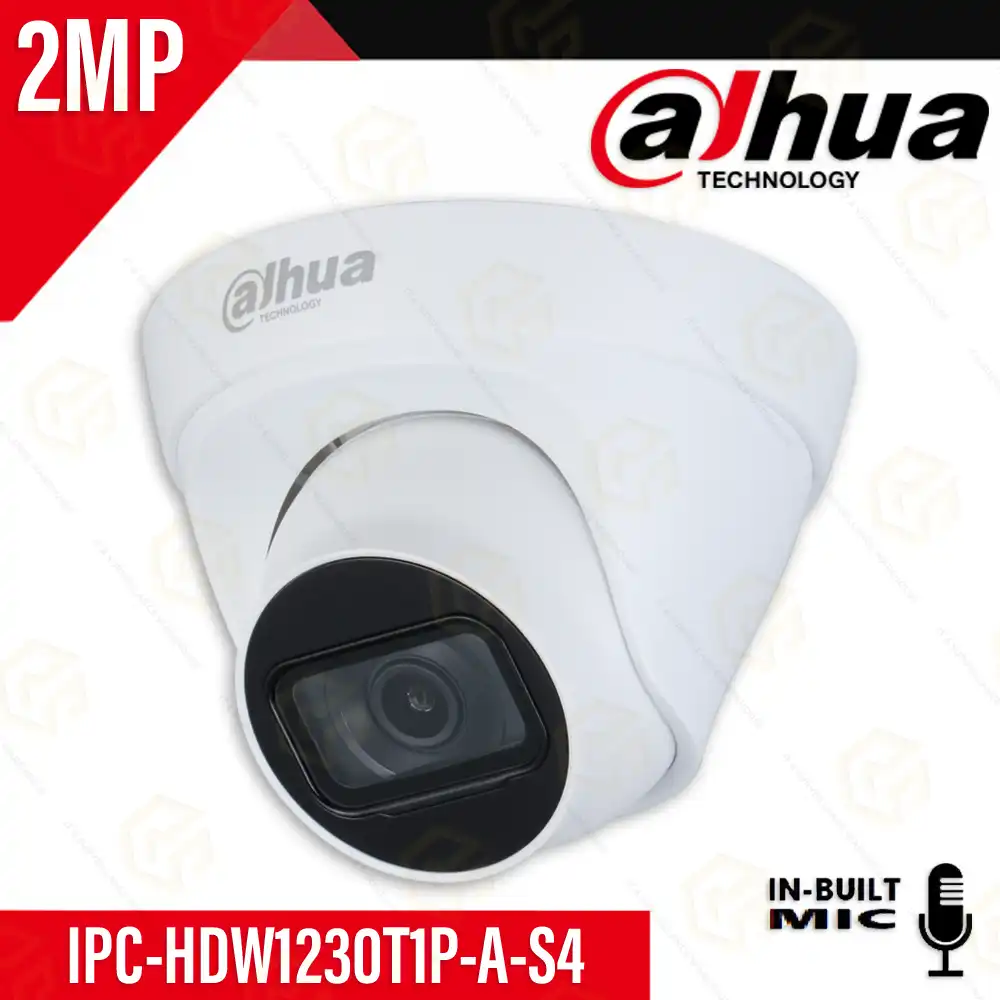 DAHUA DH-IPC-HDW1230T1-A-S4 2MP IP DOME INBUILT MIC