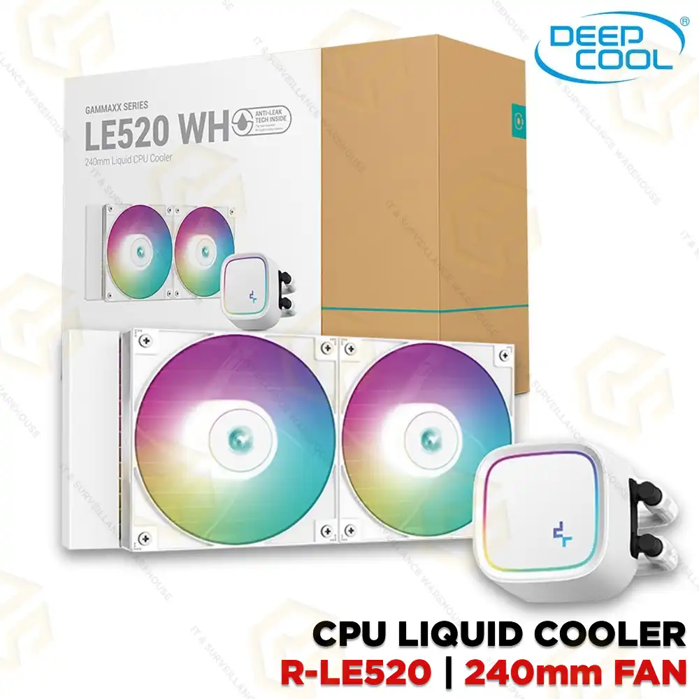DEEPCOOL 240MM WHITE LIQUID COOLER | R-LE520-WHAMMN-G-1