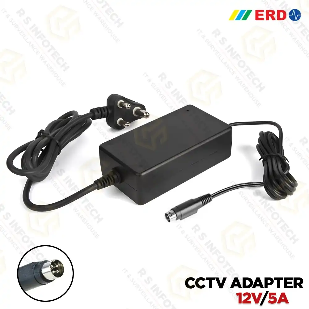 ERD 12V/5 AMP 4PIN ADAPTER FOR HIKVISION DVR