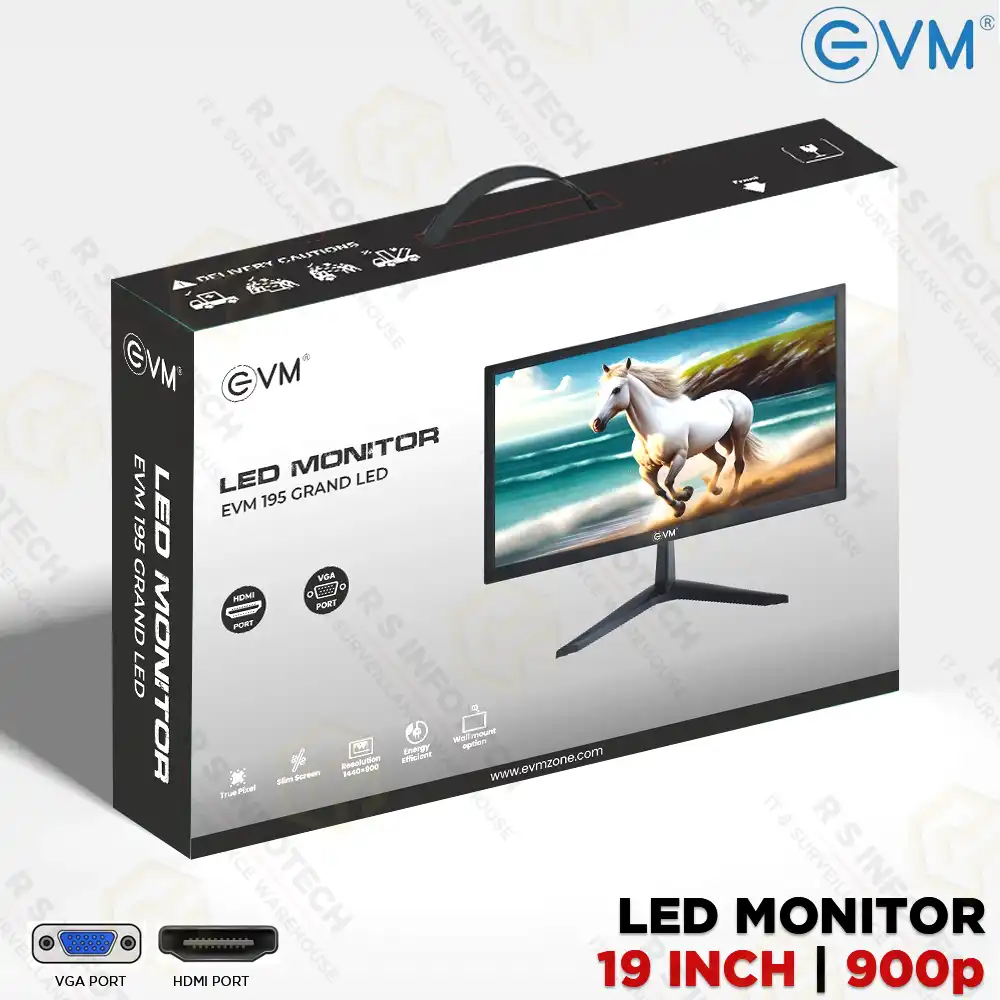 EVM 195 GRAND 19" LED HDMI+VGA MONITOR WALL MOUNTABLE