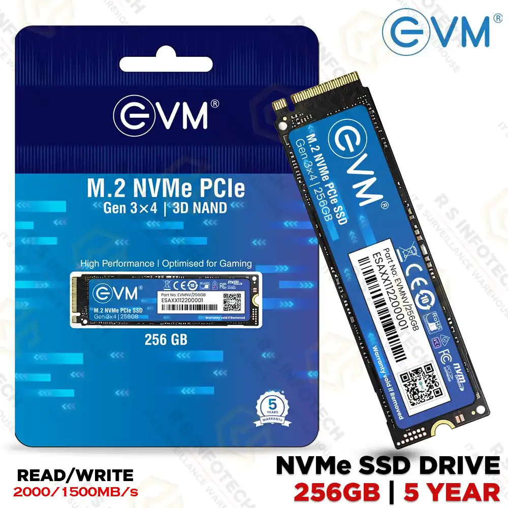 EVM 256GB GEN.3 NVME SSD DRIVE (5YEAR)