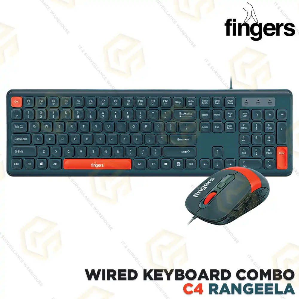 FINGERS VELVET C4 RANGEELA WIRED COMBO (GREEN & ORANGE)