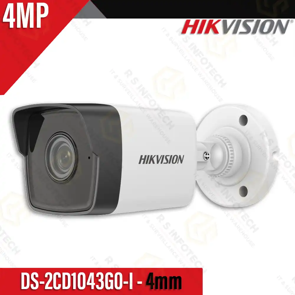 HIKVISION DS-2CD1043G0-I 4MP IP BULLET CAMERA 4MM LENS