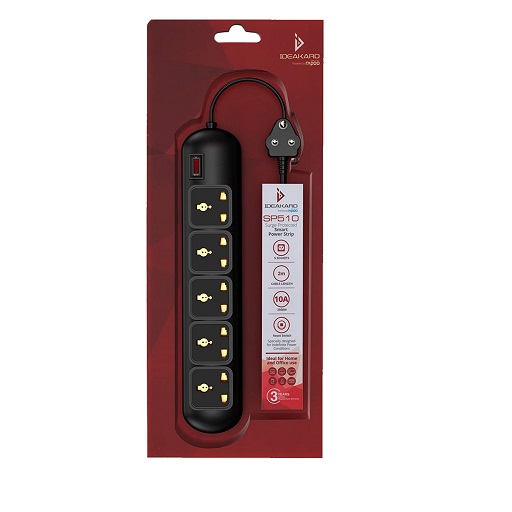 IDEAKARD SURGE SP-510 5 SOCKET SPIKE 2500W 2MTR