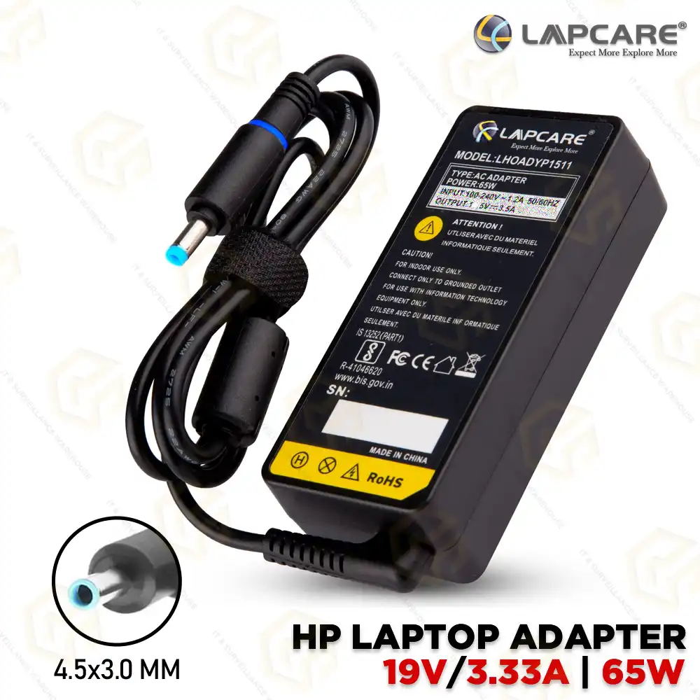 LAPCARE ADAPTER HP 19V/3.33A BLUE PIN