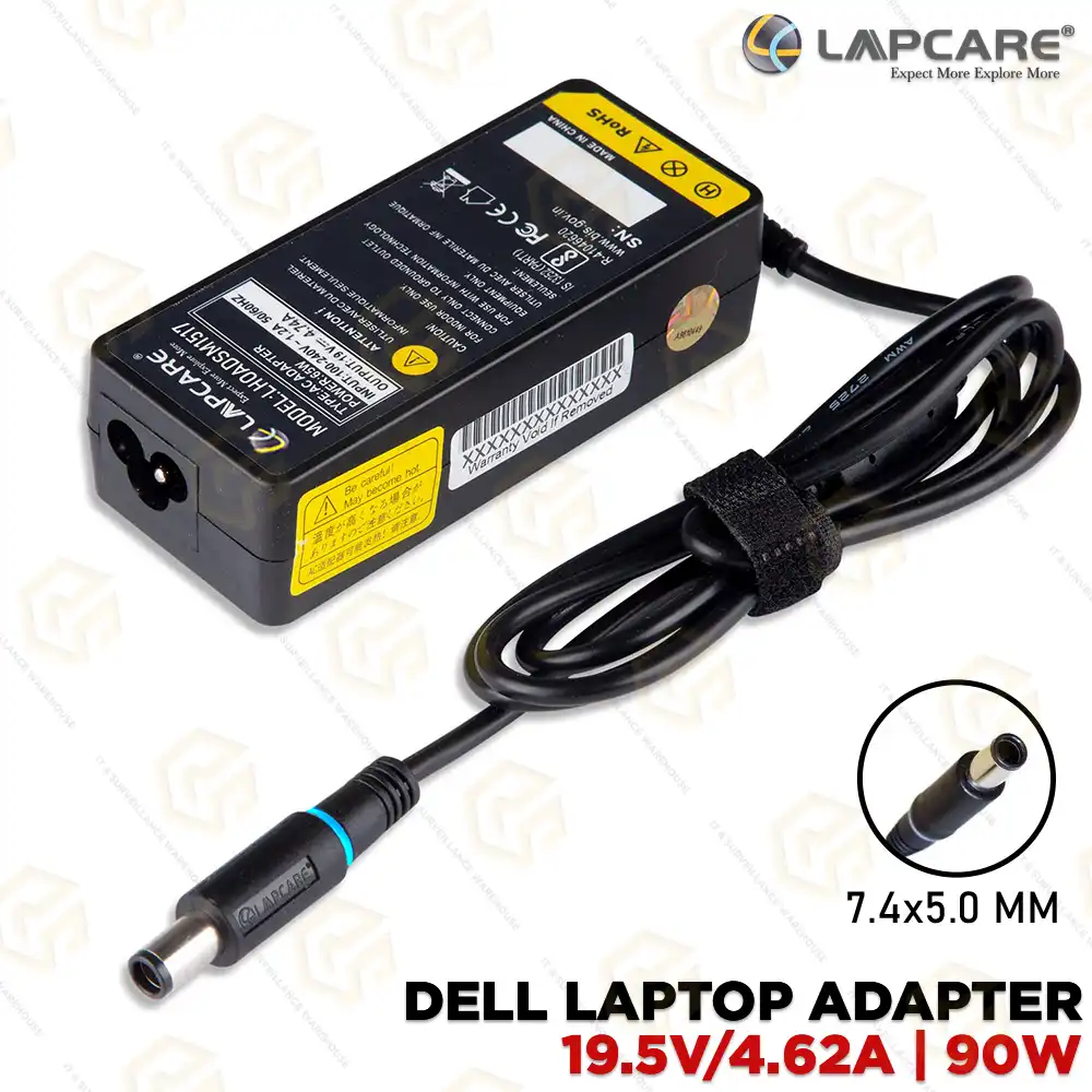 LAPCARE ADAPTOR FOR DELL 19.5V/4.62A 90W | BIG PIN