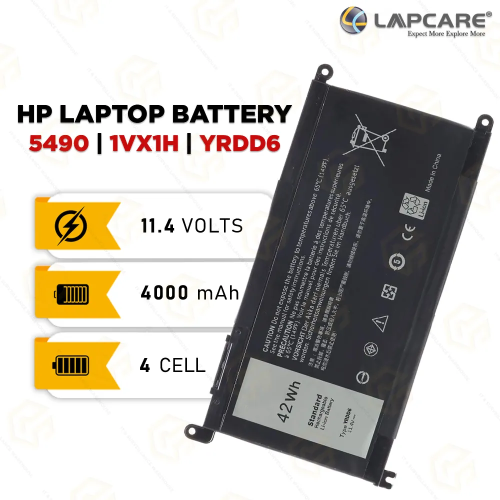 LAPCARE BATTERY FOR DELL 5490 1VX1H YRDD6