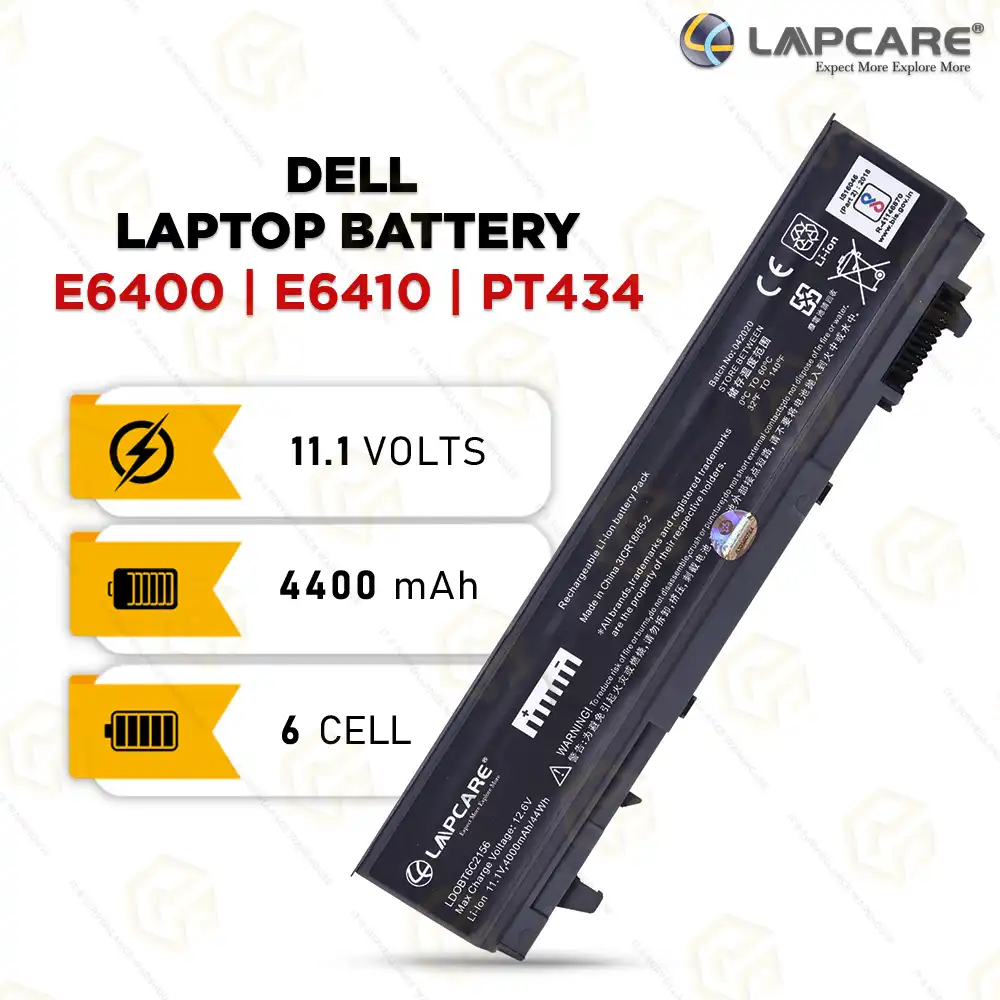 LAPCARE BATTERY DELL E6400 | E6410 | PT434