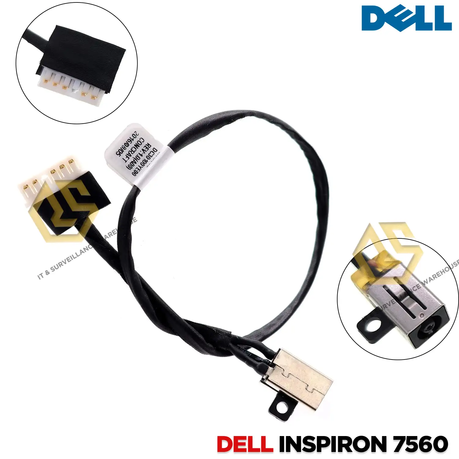 LAPTOP DC JACK FOR DELL INSPIRON 15 7560 | 7772 |  JM9RV | 0JM9RV
