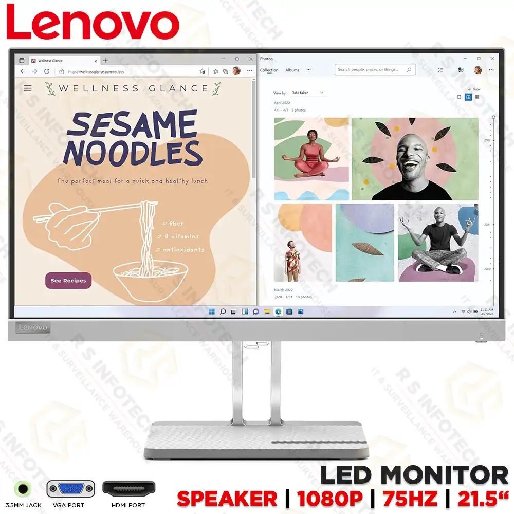 LENOVO 67AFKACBIN 21.5" FULL HD LED MONITOR L22E-40 75HZ VA PANEL