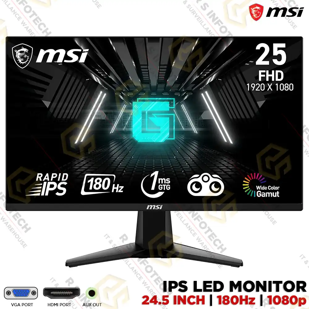 MSI G255F 25" FHD 180HZ 1MS IPS AMD FREESYNC GAMING MONITOR
