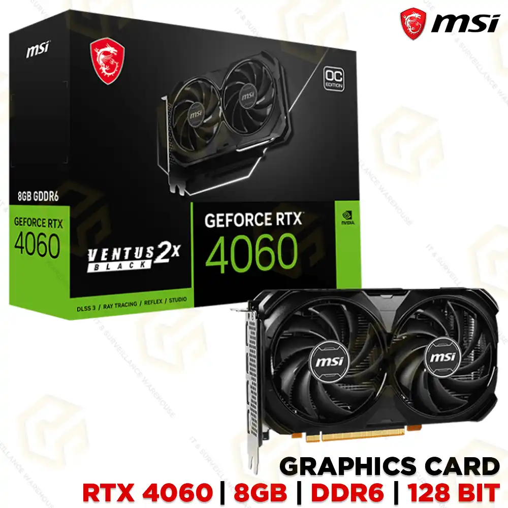 MSI RTX 4060 VENTUS 2X BLACK 8GB DDR6 GRAPHIC CARD