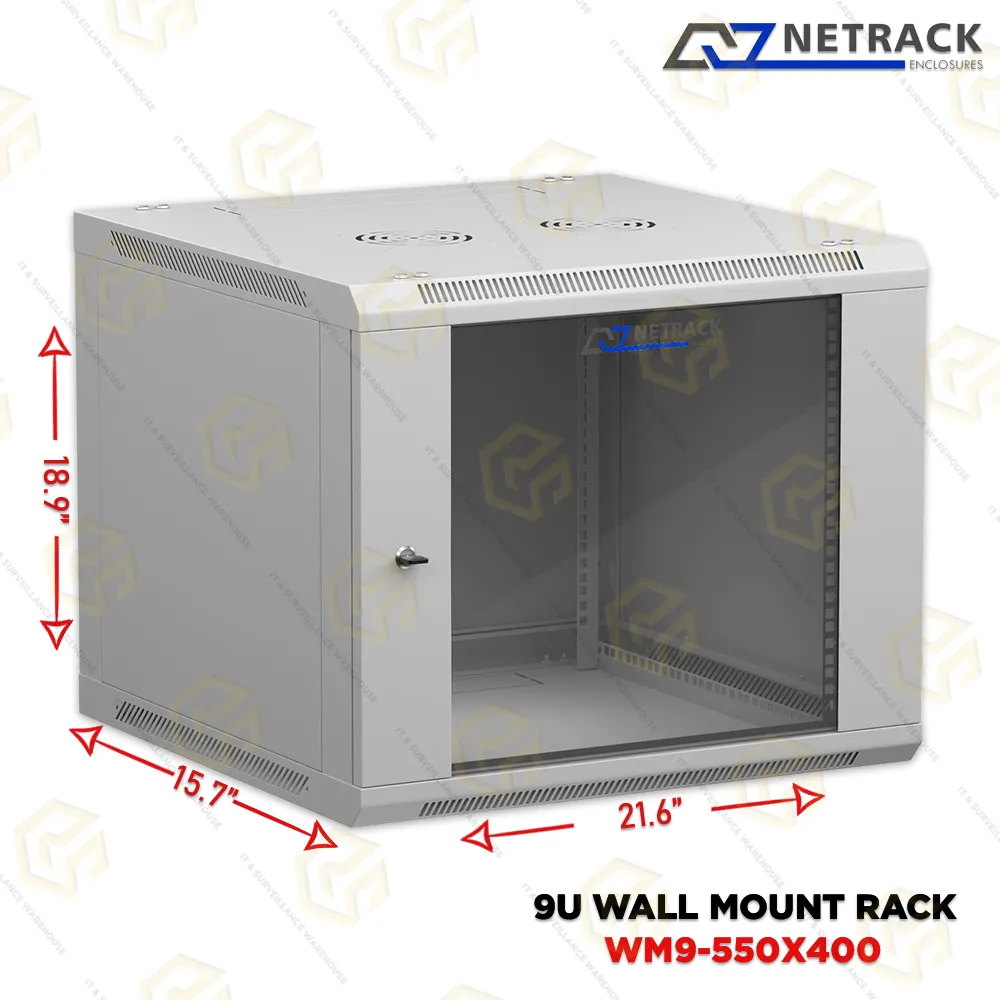 NETRACK 9U FOLDING RACK WM9-550X400