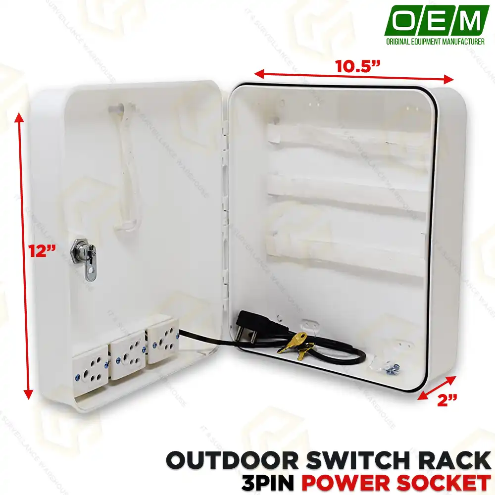 OEM OUTDOOR POE RACK (3 POWER SOCKETS)