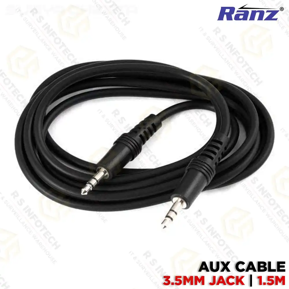 RANZ AUX | STEREO TO STEREO CABLE 1.5MTR