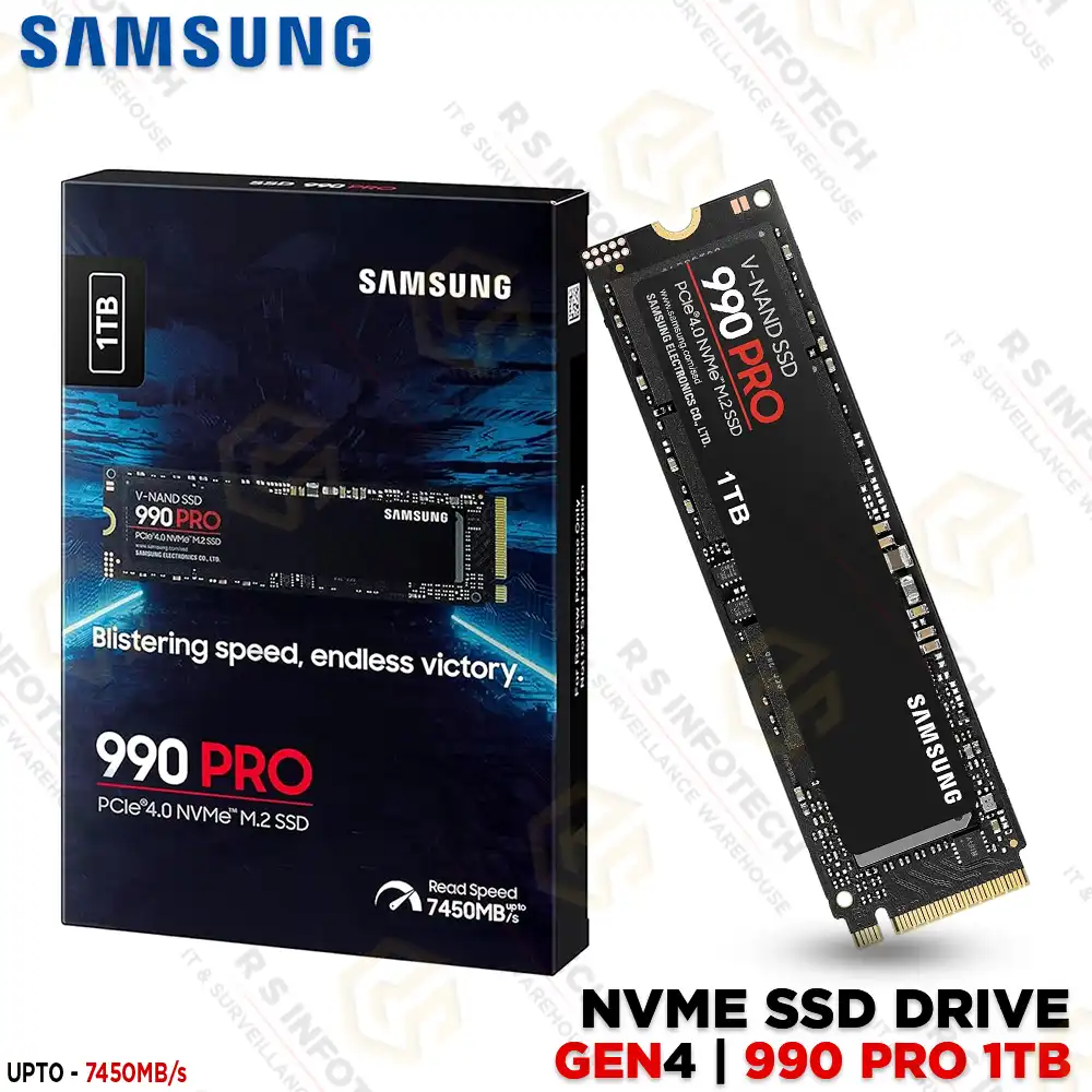 SAMSUNG 990 PRO GEN4 NVMe 1TB SSD FOR PC/PS5 UPTO 7450 MB/s