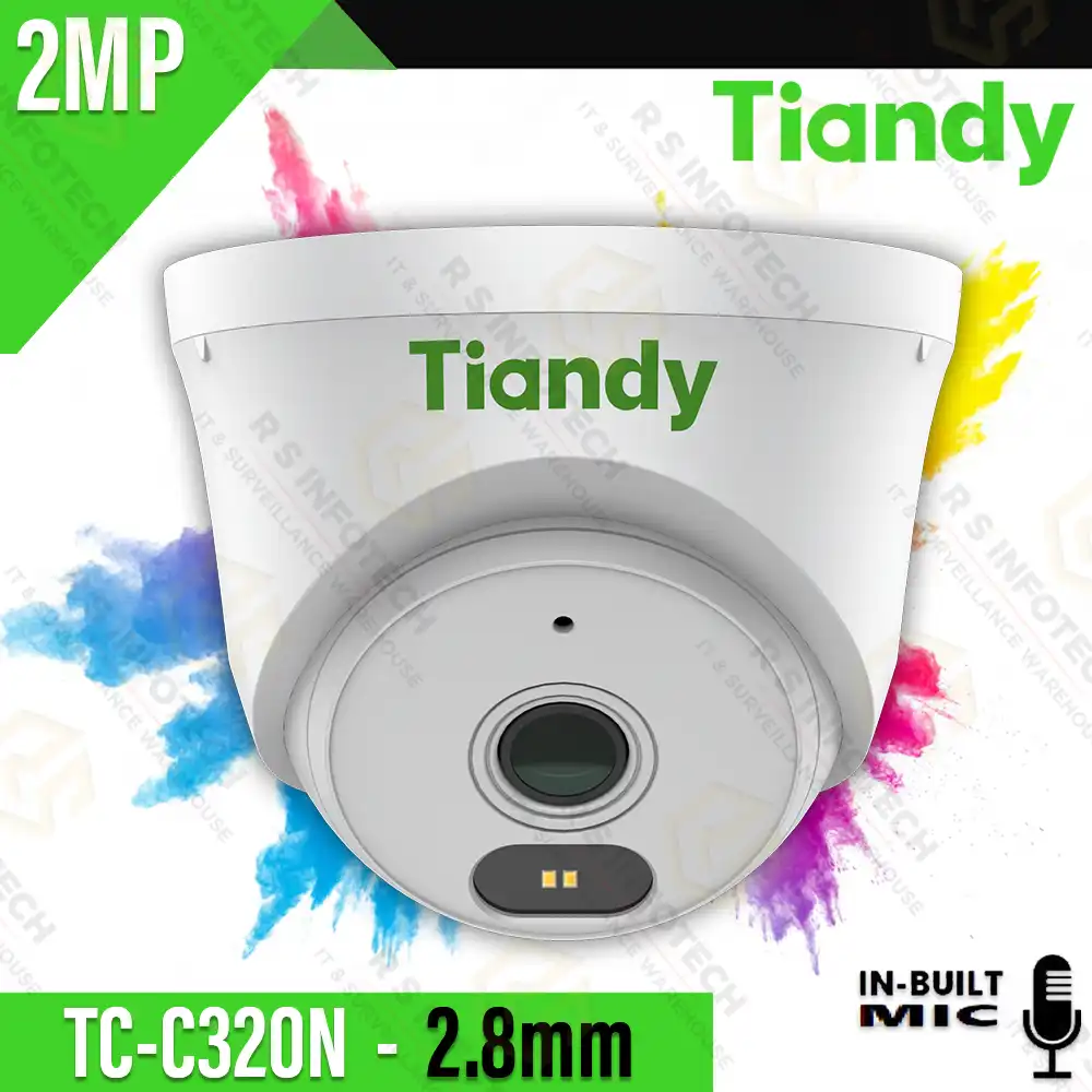 TIANDY 2MP 2.8MM COLOR DOME IP FIX CAMERA (TC-C320N)