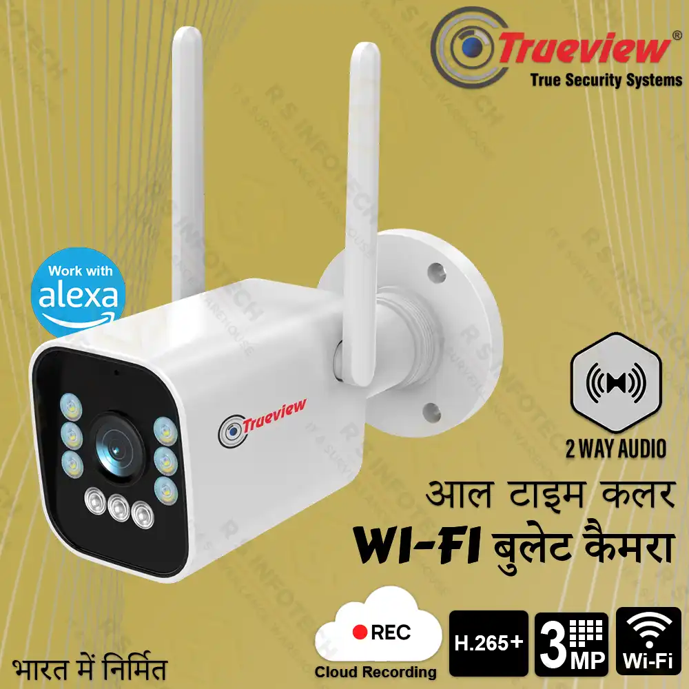 TRUEVIEW 3MP WIFI COLOR+MIC BULLET CAMERA (T18238-A)