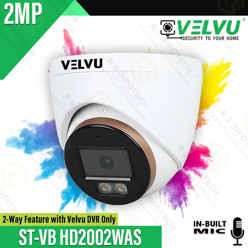 VELVU 2MP HD 2-WAY AUDIO DOME CAMERA ST-VD HD2002WAS