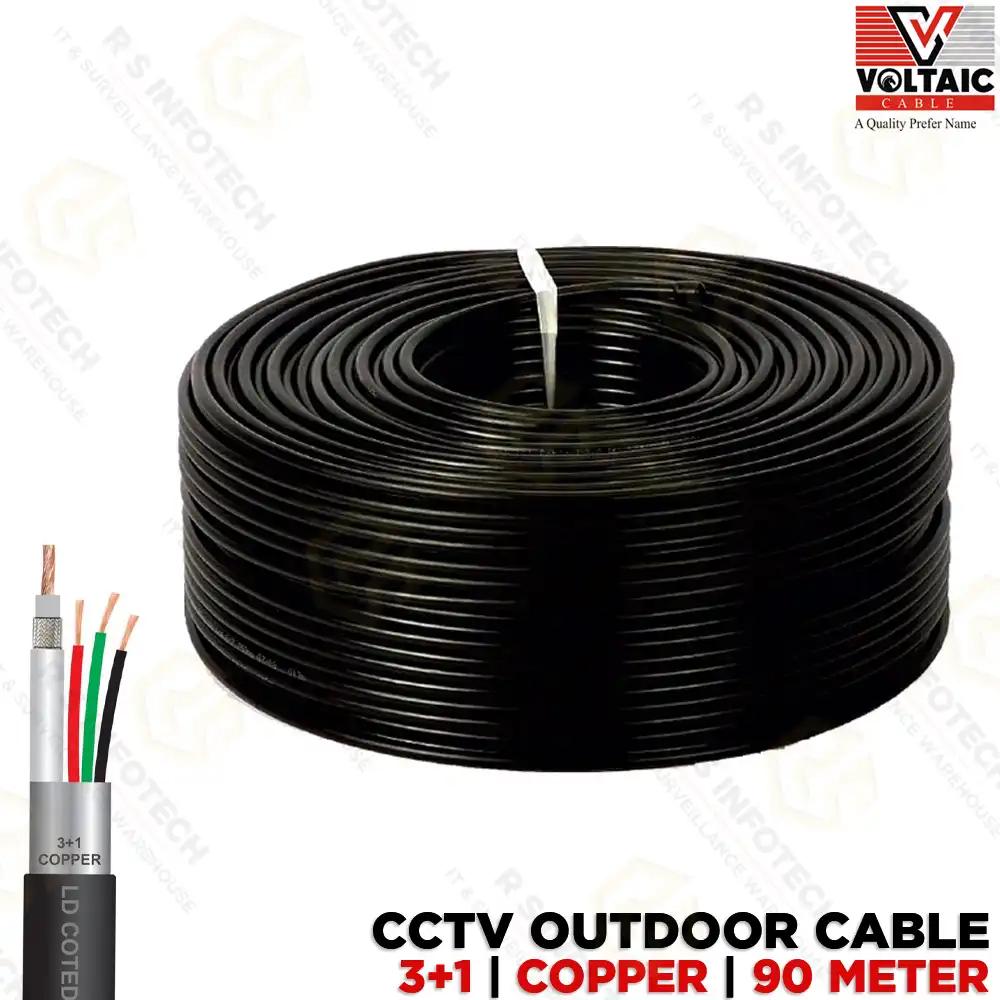 VOLTAIC 3+1 OUTDOOR CCA 90MTR CABLE (BLACK)