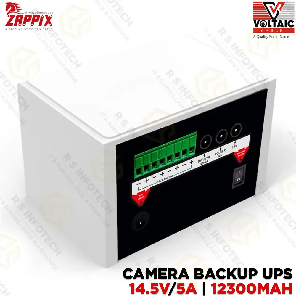 ZAPPIX 14.5V/5A MINI UPS FOR CCTV (ZP12-3K) 12300MAH
